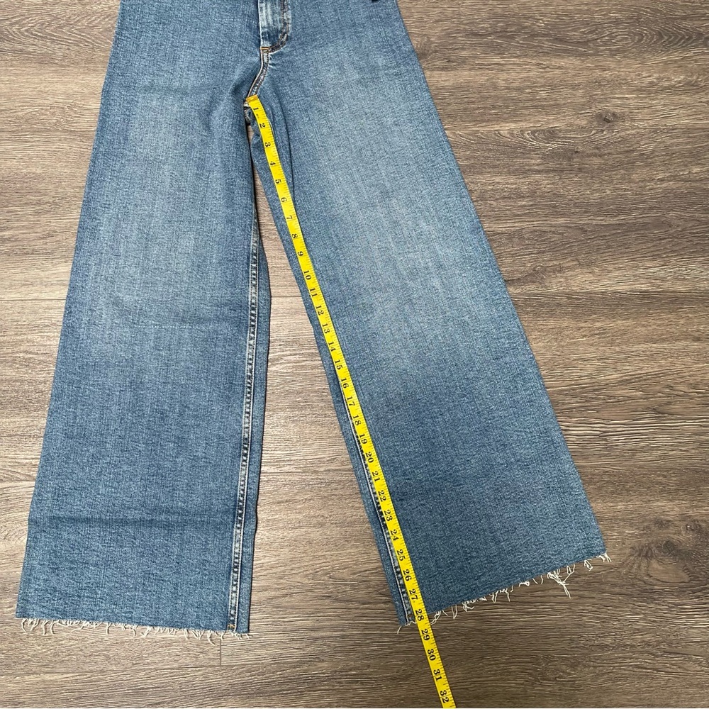 Women's Blue Wide-Leg Jeans - Picture 6 of 8